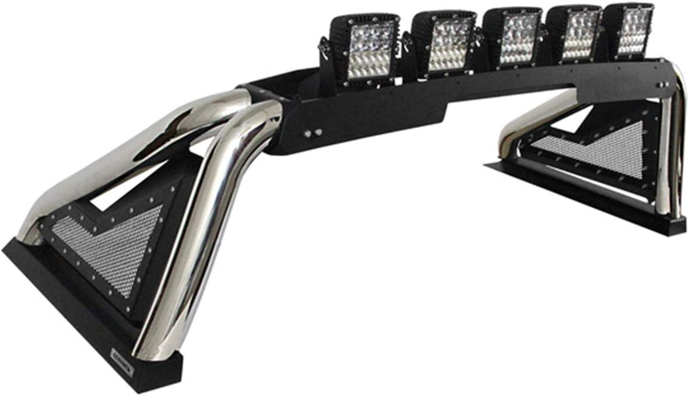 Go Rhino Sport Bar 2.0 w/Power Actuated Retractable Light Mount | Stainless Steel, Polished | 911600PS | Fits 2015-2024 Ford F-150 & Other Full Size Trucks (See Description)