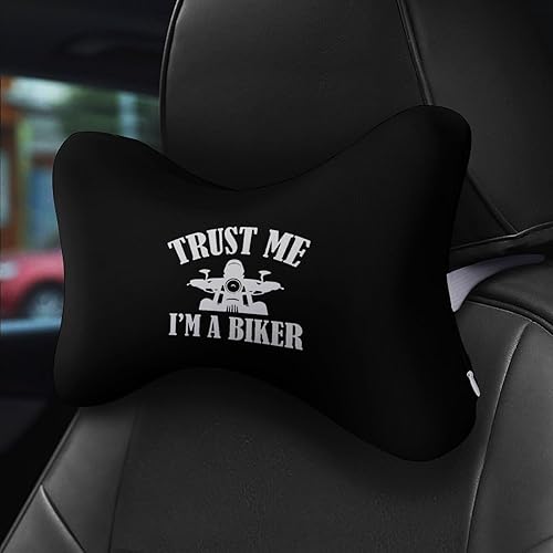 Miniatura 5 de Trust Me I'm Biker - Almohada suave para el cuello del automóvil, almohada para reposacabezas y cuello, soporte para el cuello para viajes