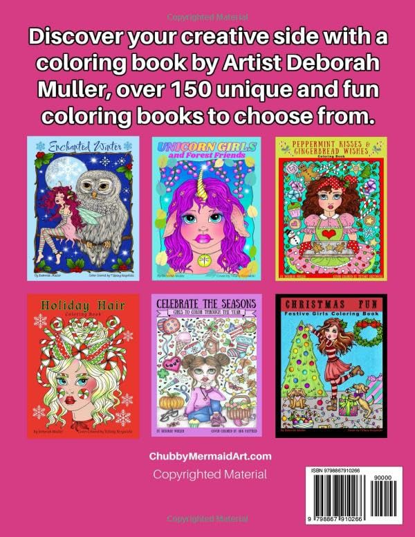 Miniatura 2 de Sweet Christmas Coloring book of Sweets and Whimsical Girls by Deborah Muller.