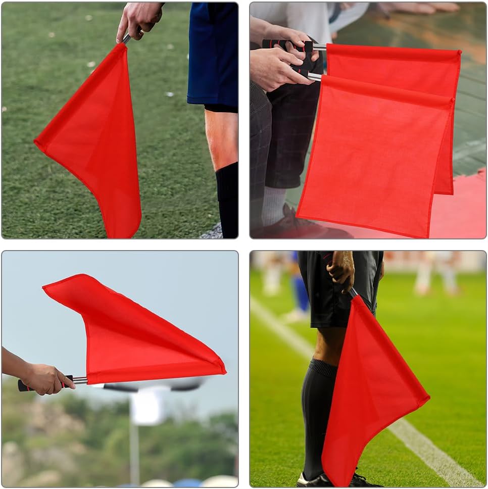 NUOBESTY 2pcs Referee Flags Handheld Signal Flags With Sponge Handle For Soccer Basketball Football Sports Competition - Image 8