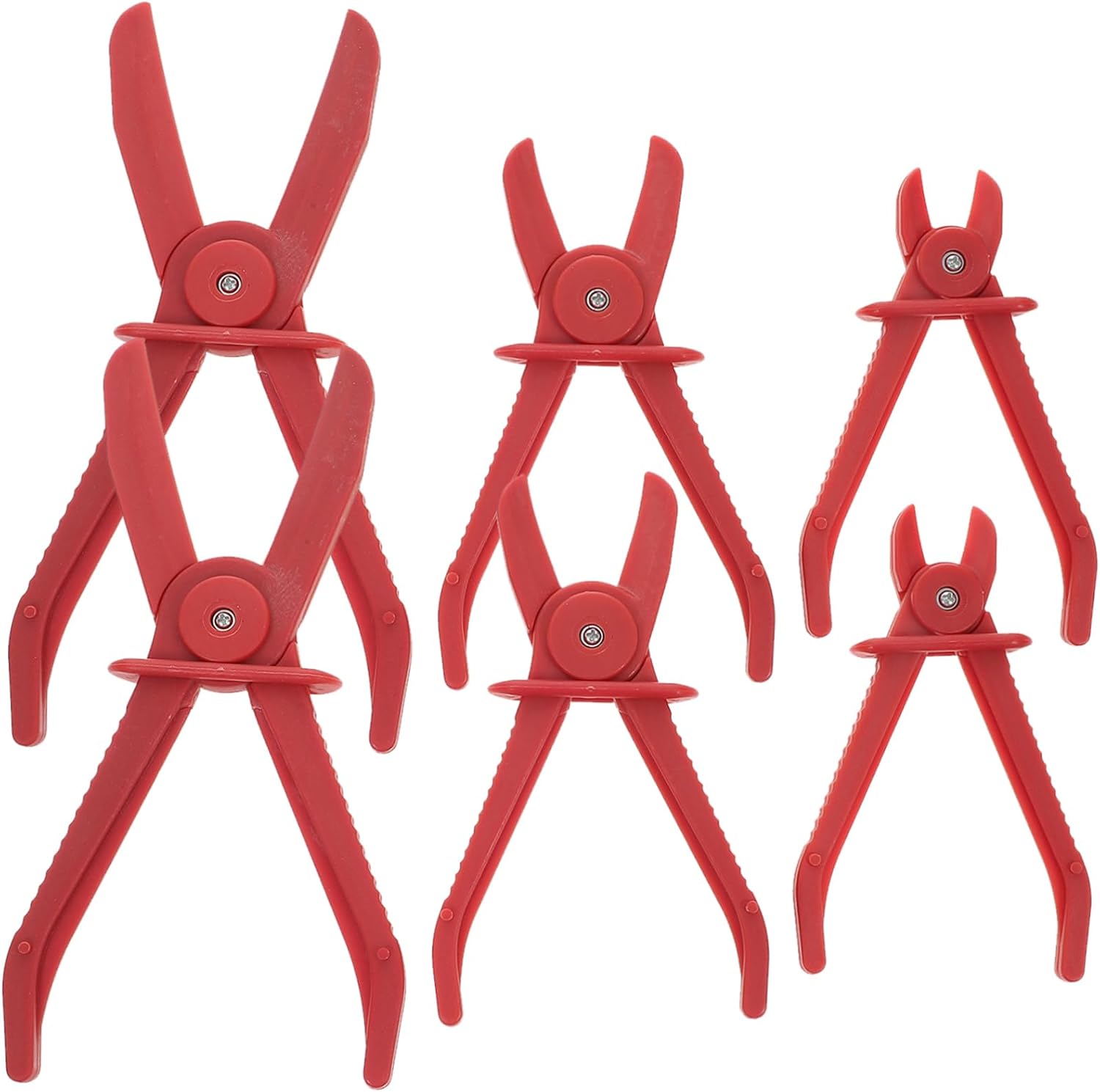 PRETYZOOM Auto Hose Clamp Pliers Set 6-Piece Automotive Tubing Cut-off Tool for Car Repair Fuel Hose Pinch Off Pliers for Easy Sealing and Maintenance