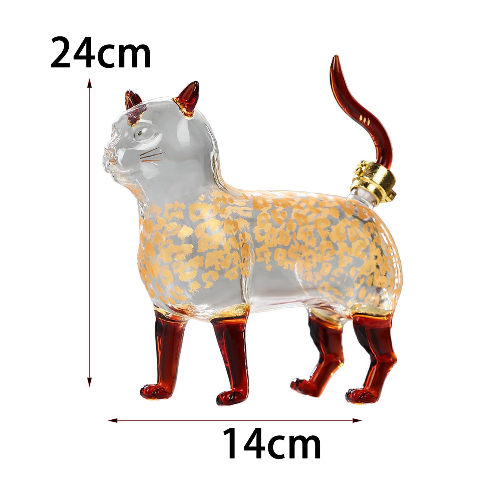 Amazon.co.jp: Perfk 1000ml 猫 ウィスキー デキャンター 猫の形 
