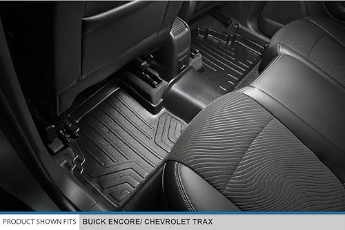 Miniatura 4 de SMARTLINER Juego de alfombrillas de piso de ajuste personalizado de 2 filas y revestimiento de carga compatible con Buick Encore 2013-2022