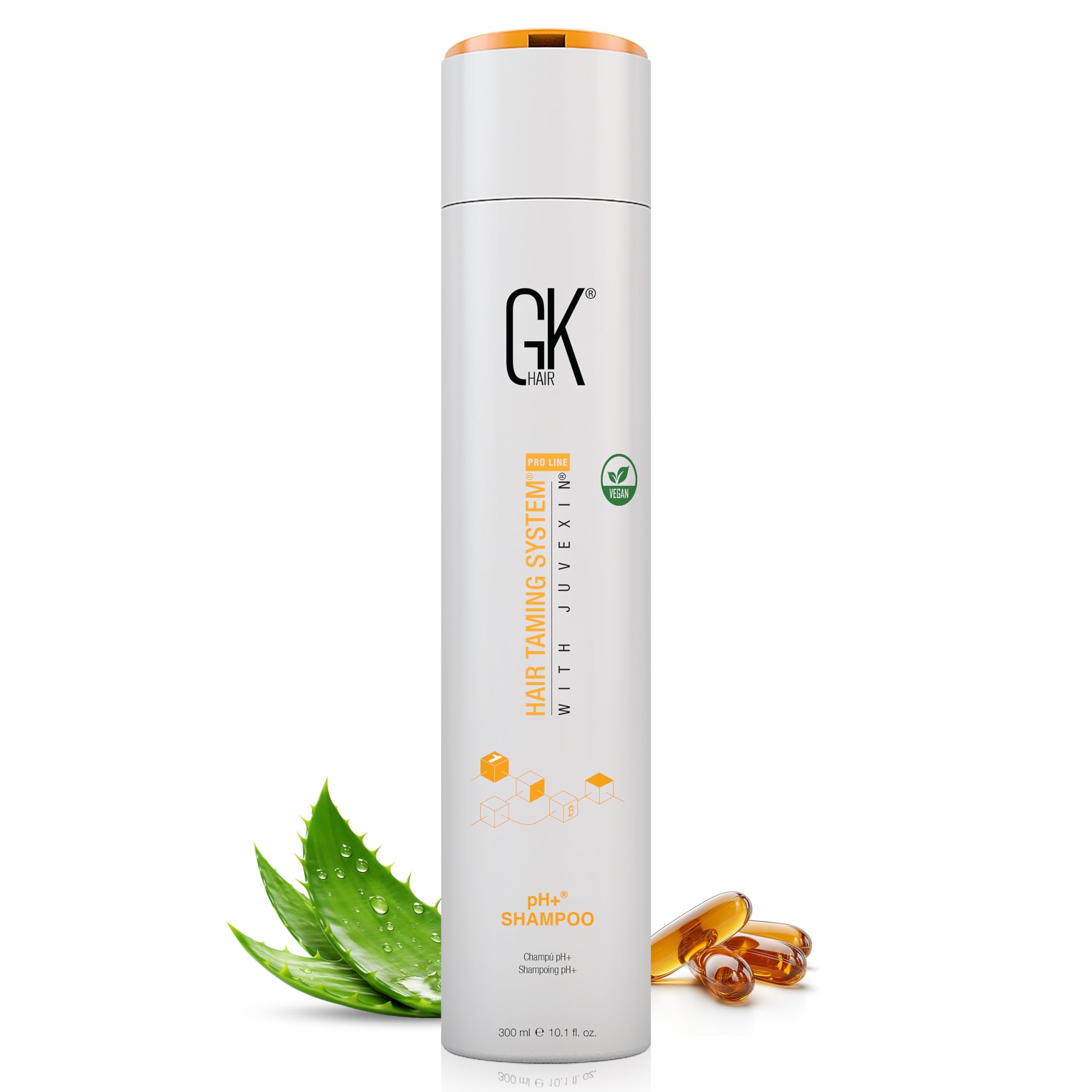 GK Hair pH+ Clarifying Shampoo Purificante Pre-Trattamento, Pulizia Profonda con Aloe Vera e Cheratina, Rimuove Impurità e Residui 300 ml