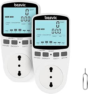 Compteur De Consommation électrique Vinabo - Prise Intelligente Avec écran LCD - Surveillance 7 Modes - 16A/3680W