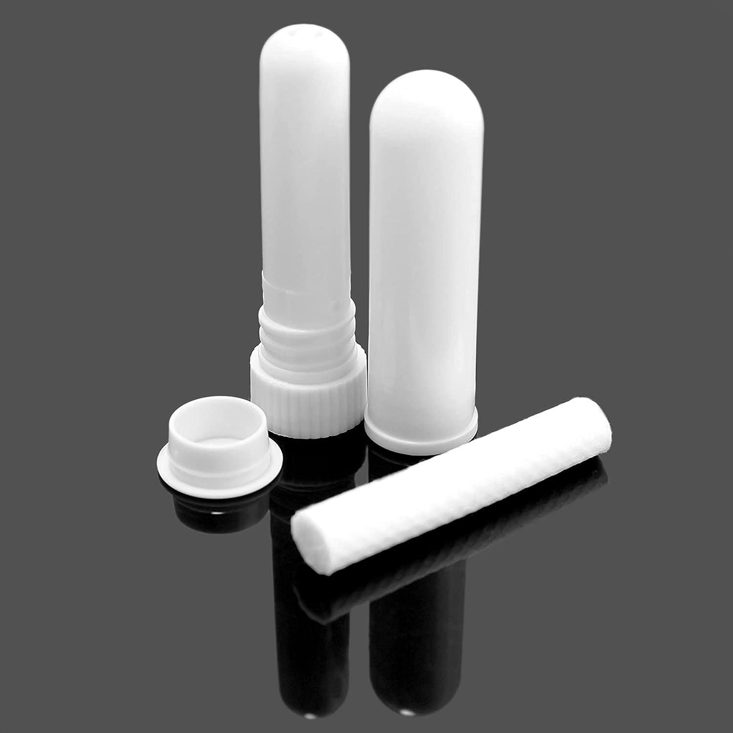 Cornucopia Essential Oil Aromatherapy White Nasal Inhaler Tubes (24 Complete Sticks), Empty Blank Nasal Inhalers for Essential Oils