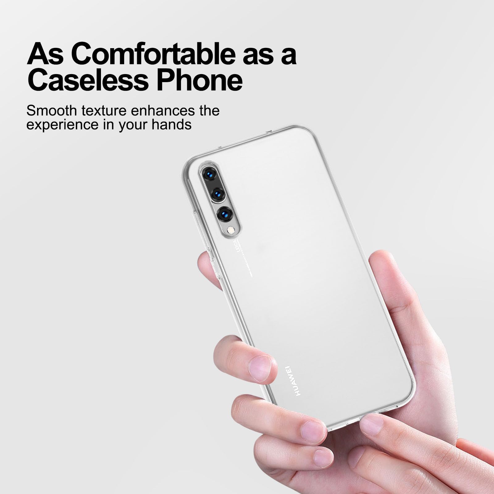 Kit Protection Huawei P20 Pro : Verre Trempé + Coque Transparente Antichoc - Ultra Slim