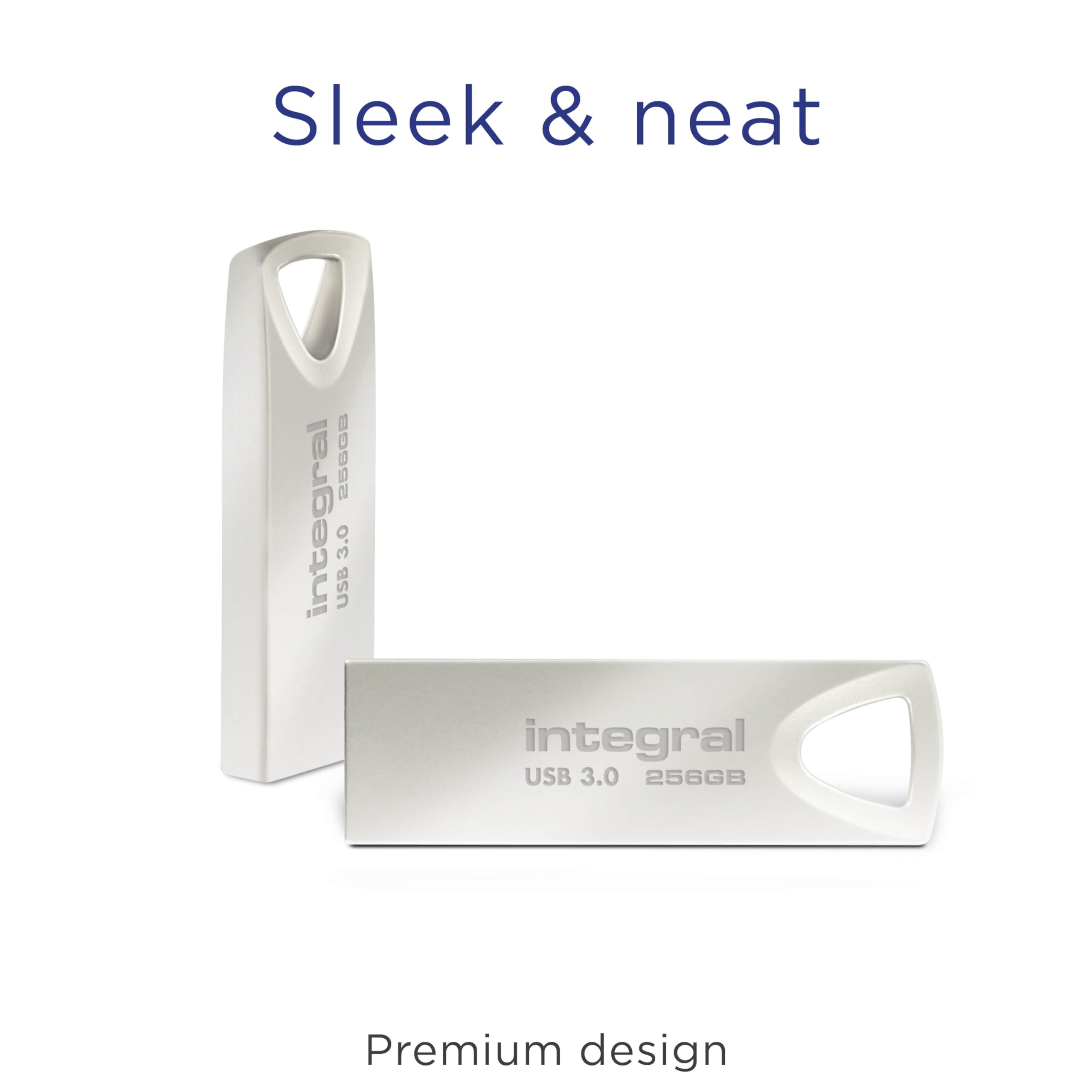 Integral Memoria USB 3.0 da 256 GB con involucro in metallo fusione, fino a 110 MB/s