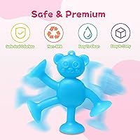 Vista 6 de Juguetes de baño con ventosas para niños pequeños de 3 años, 40 piezas de ventosas del alfabeto de animales, aprendizaje educativo de deletreo ABC