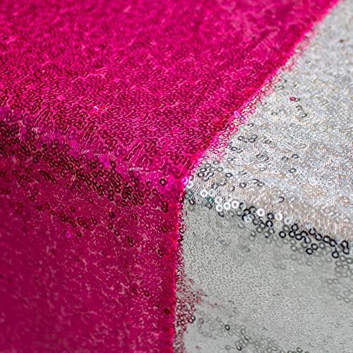 WISPET Hot Pink Sequin Table Runner 6 Pack, 12''x72 Glitter Table Runner by WISPET - Used condition - Image 6