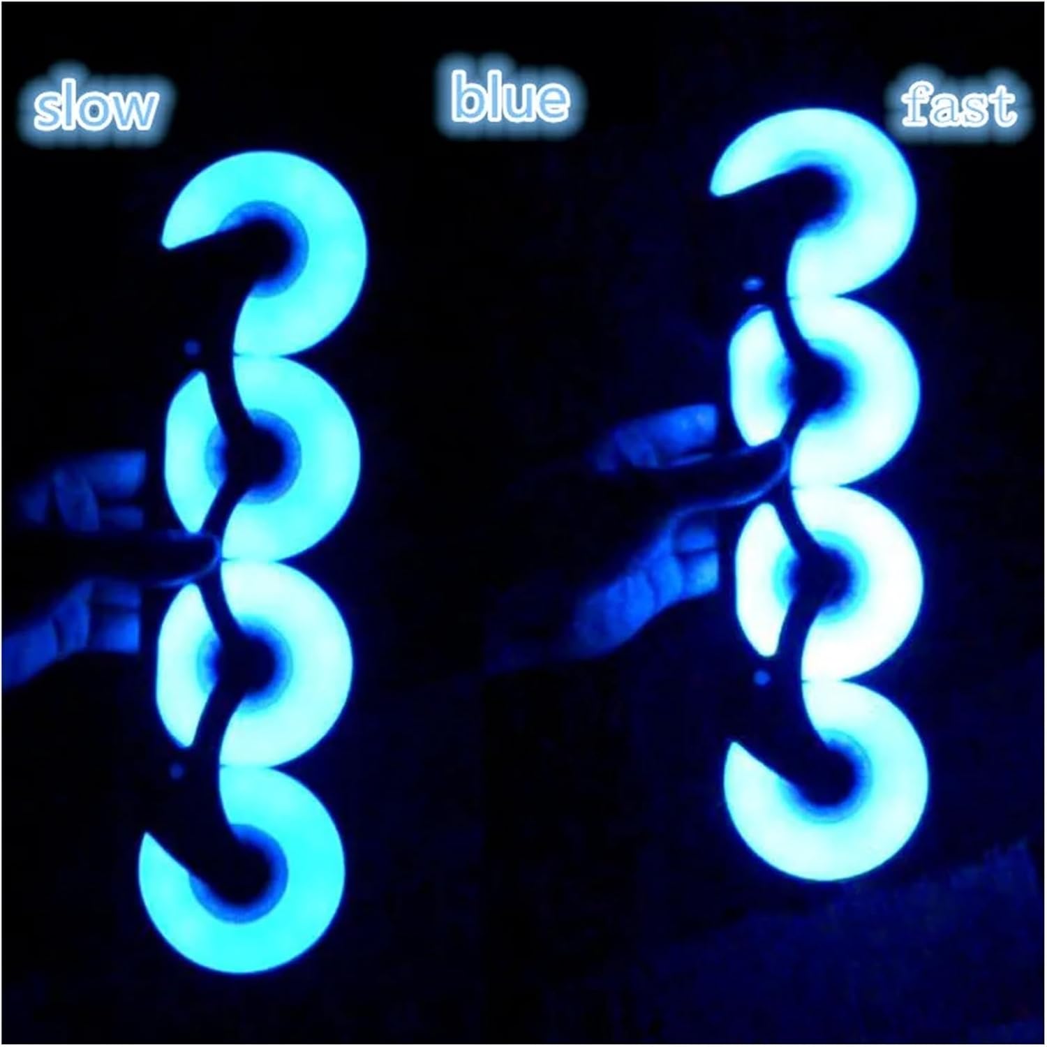 Roller Skate Wheels Wheel Flashing Wheel led Light Roller Skates Wheel 90 A 8 pcs/Set(Blue 80)