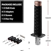 Vista 5 de RYANSTAR - Pomo universal para palanca de cambios con espada, Katana Samural, palanca de cambios compatible con automóviles manuales, la mayoría