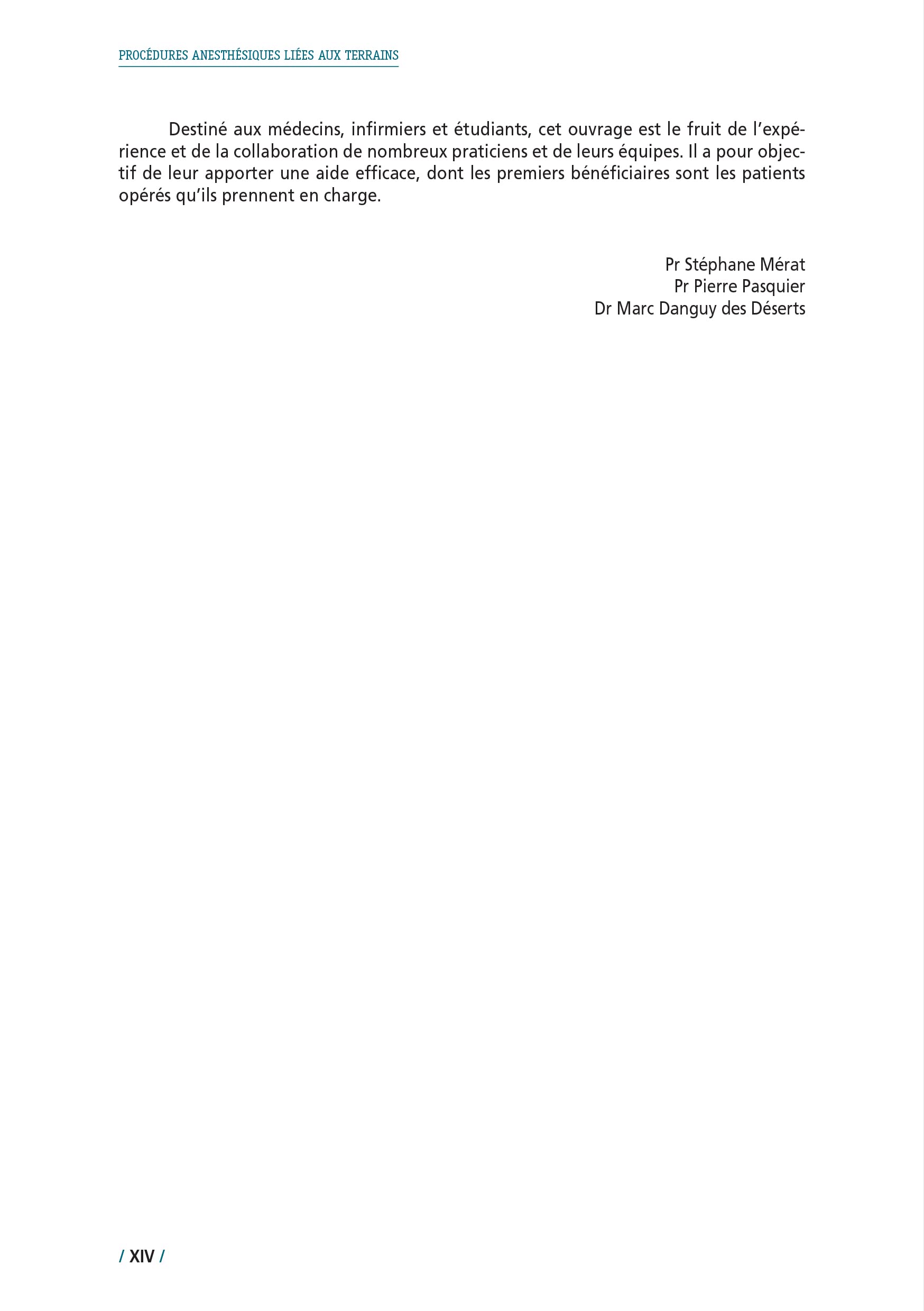 Procédures anesthésiques liées aux terrains: Volume 2