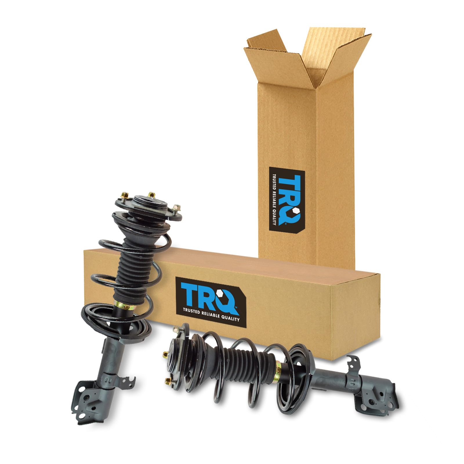 trq front strut and spring assembly set 2 piece compatible with 2009-10 pontiac vibe 09-13 toyota corolla matrix