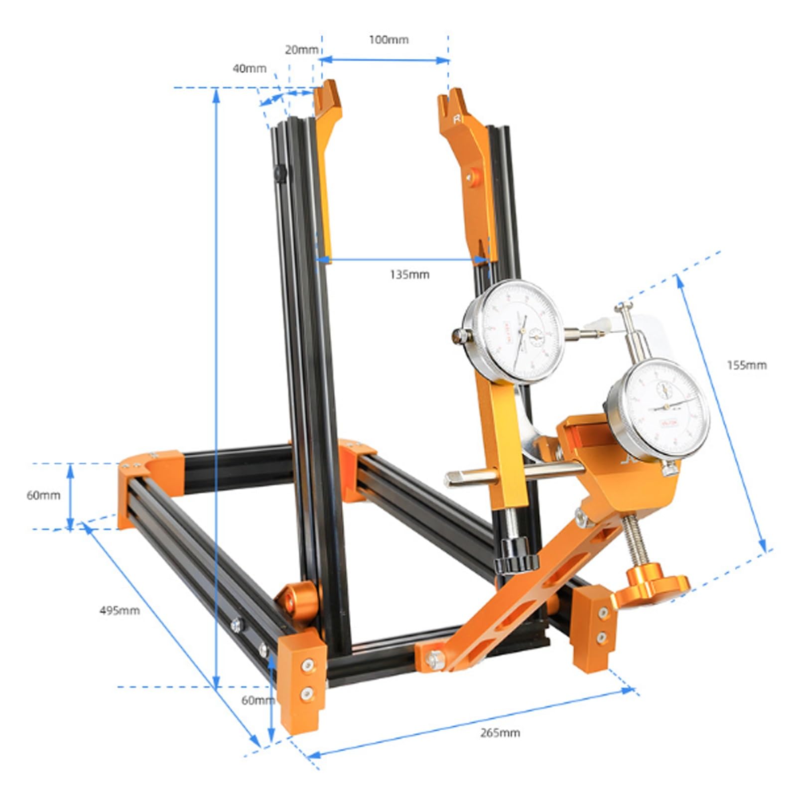 Soporte Rueda de Bicicleta Aleación de Aluminio Liberación rápida 100-135 mm Eje pasante 110~150 mm Soporte de reparación Mantenimiento Soporte equilibrador de neumáticos