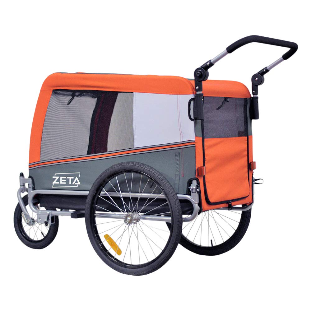 PAPILIOSHOP Zeta - Remolque multifuncional para bicicleta, carrito para transporte de perros y animales, ideal para aventuras al aire libre