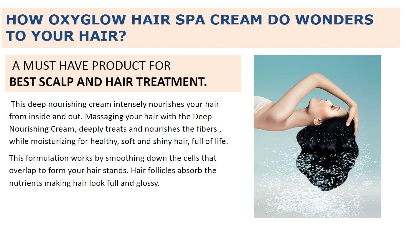 OXYGLOW Hair Spa Cream Dry For Dry Hair Treatment For Dry And Frizzy Hair Nourishing Cream Bath (500) gm - Image 6 thumbnail
