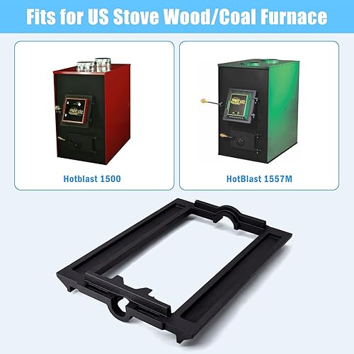 Miniatura 2 de Adviace 40256 - Marco de rejilla de repuesto para estufa estadounidense Hot Blast 1500, 1557M, Ashley 22AF, Vogelzang Norseman 1500 2500 Hornos de