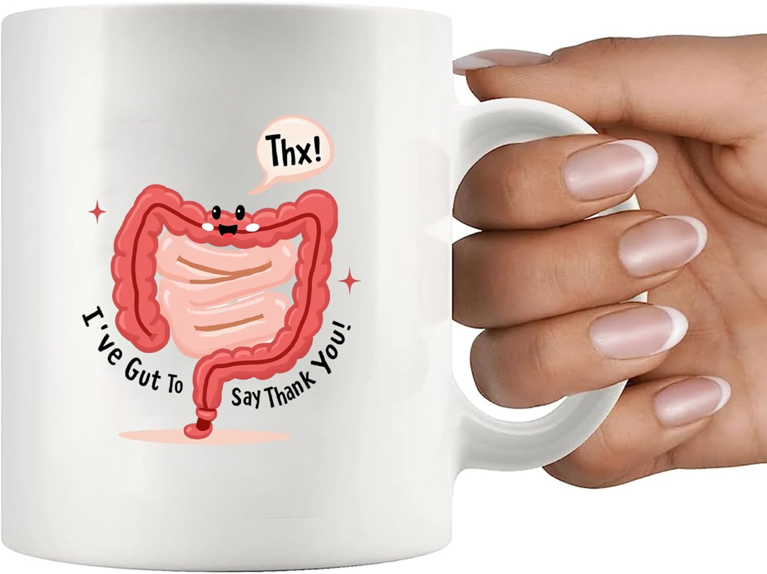 Panvola I’ve Gut To Say Thank You Gastroenterologist Gifts Gastroenterology Gastro Nurse Surgeon Doctor Appreciation From Patient Novelty Drinkware Ceramic Mug 11 oz White - Image 8