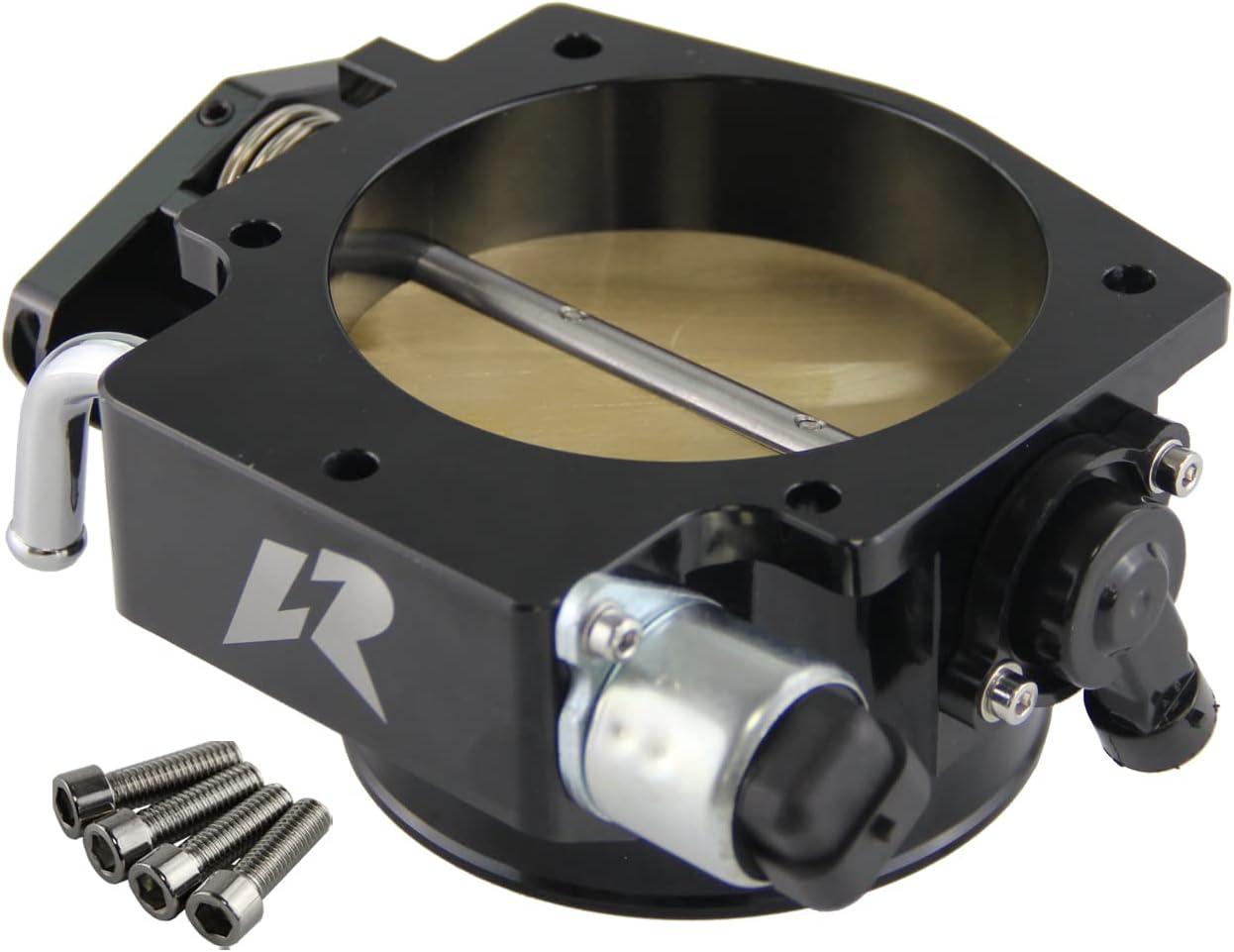 102mm Black Throttle Body + TPS IAC Throttle Position Sensor for Chevy GM Gen III LS1 LS2 LS3 LS6 LS7 SX LS LSX (Black, 102mm+ TPS)