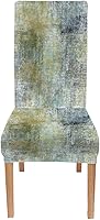 Vista 83 de TOMWISH Fundas para Sillas De Comedor 6, Fundas para sillas de comedor, pintura de arte abstracto, funda extraíble elástica de elastano para silla