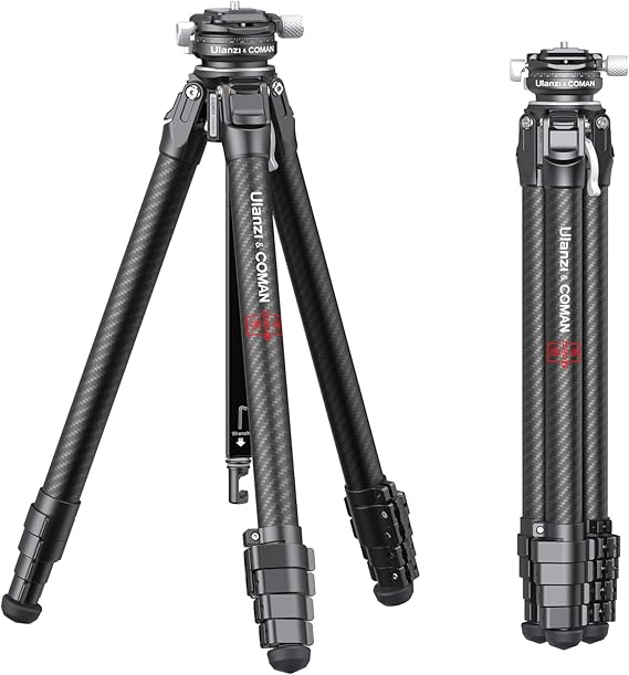 ULANZI Zero Y Professional Camera Tripod, Lightweight Travel Carbon Fiber Camera Tripod with