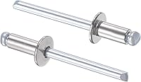Vista 15 de uxcell Remaches ciegos 304 Acero Inoxidable 0.126 in Diámetro 0.197 in Longitud de Agarre Plata 100pcs