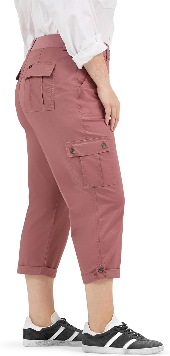 Lee Womens Plus Size Ultra Lux Comfort with Flex-to-go Cargo Capri Pant - Image 2