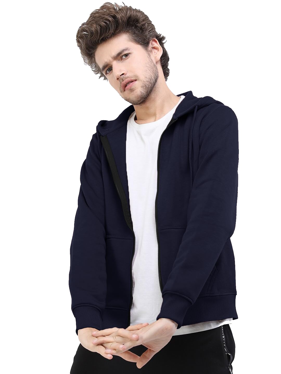 lazychunks Men’s Stylish Full Fleece Zipper Hooded Sweatshirt | Premium Full Sleeve Hoodie Jacket with Front Zip & Pockets | Stylish Winter Wear, Warm Casual Sportswear for Men-picture-30