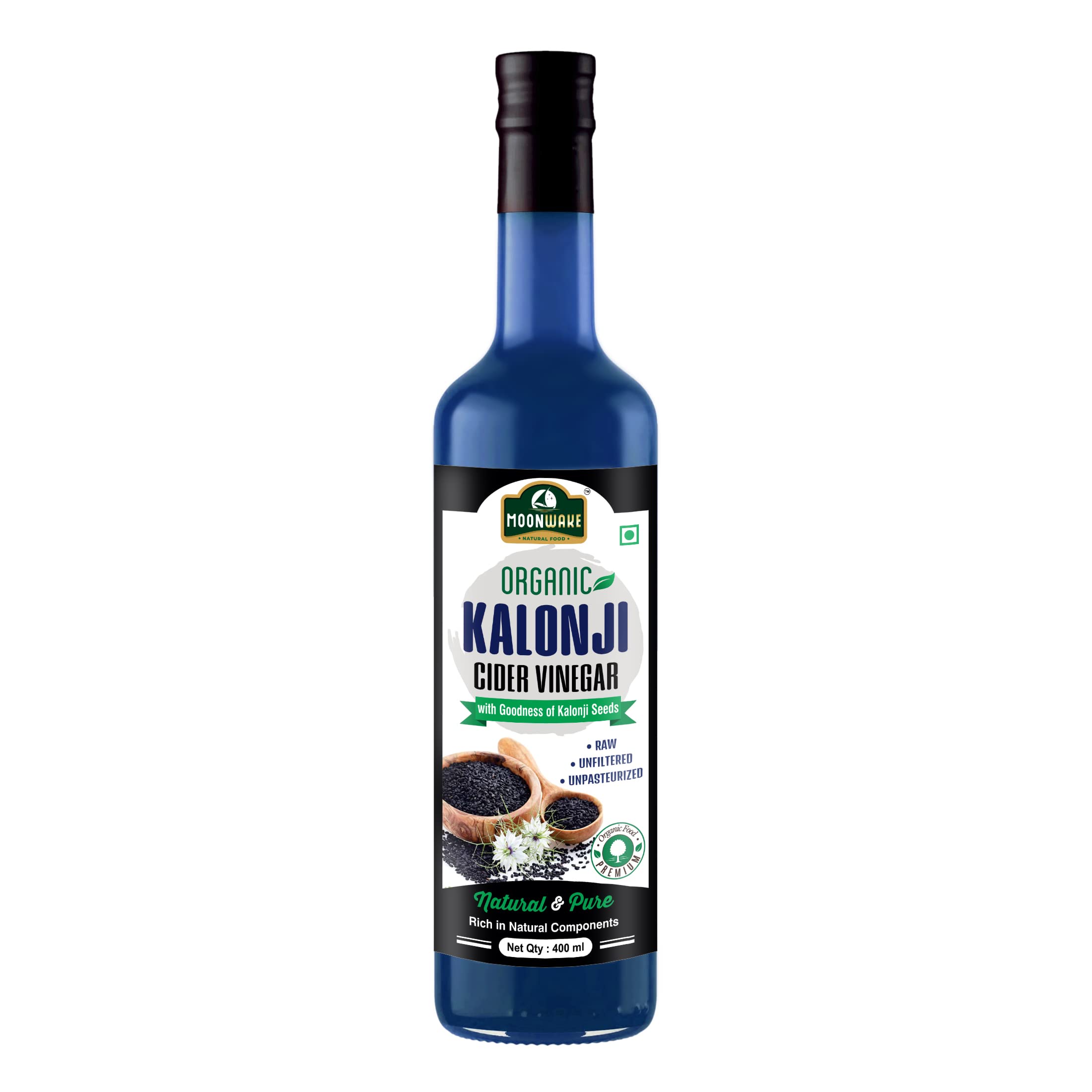 MOONWAKE Organic Kalonji Cider Vinegar -400ml | kalonji ka Sirka | Good for Digestion & Skin | Boost Immunity & Metabolism (B0BX9VX41K) Amazon Price History, Amazon Price Tracker