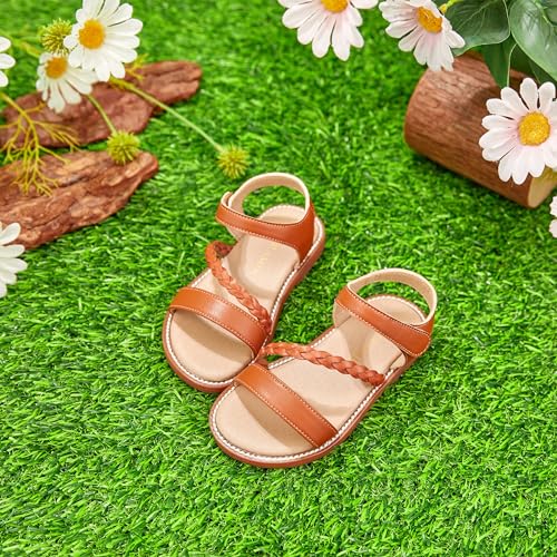 Image of PHIRAMIN Toddler Flower Girl Sandals - Girl Dress Shoes Toddler Little Kid Wedding Party