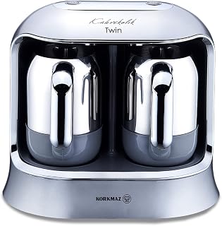 Korkmaz Kahvekolik Twin Kahve Makinesi Inox Krom