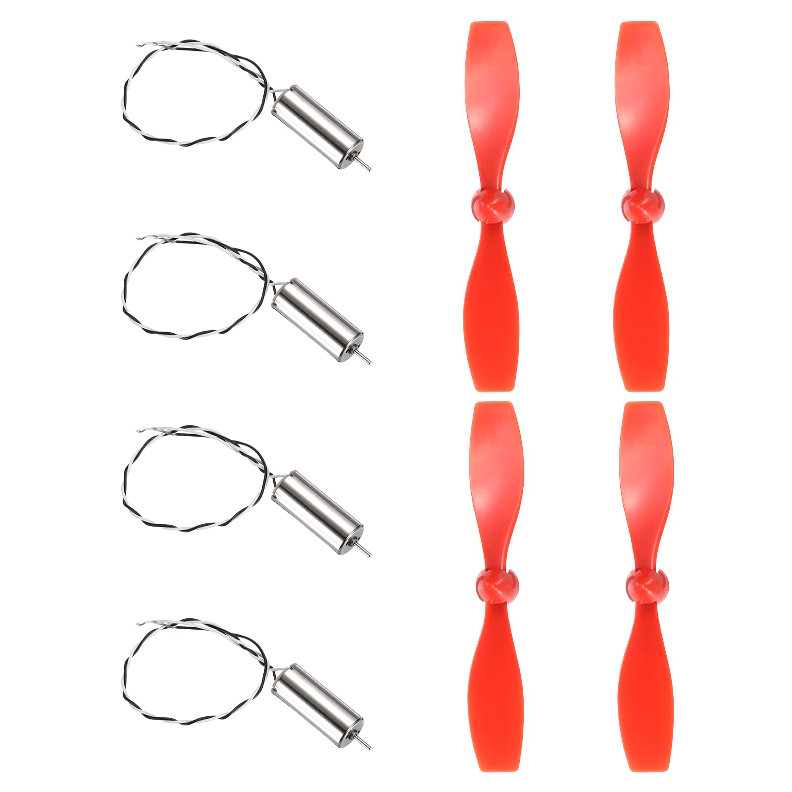 QUARKZMAN Hélices Prop 8520 Motores De Copa Hueca Con 4 Piezas De Hélices De Dron De 75 MM Aspas AB Repuestos Para Controlar El Motor De Copa Hueca De Un Quadcopter (Rojo)