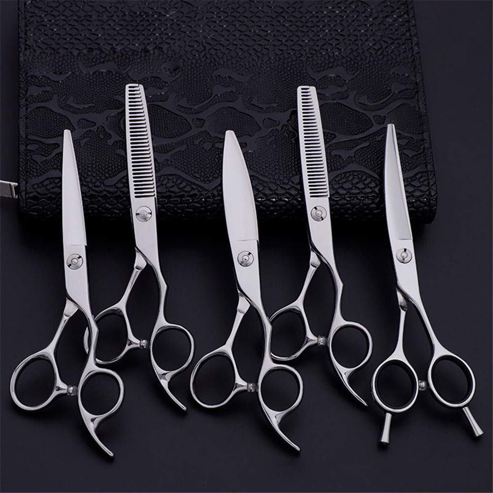 DESAV Juego de peluquería profesional de 6.0 pulgadas, kit de corte de pelo para mujeres y hombres, tijeras planas de entresacar, herramientas de peluquería para el hogar