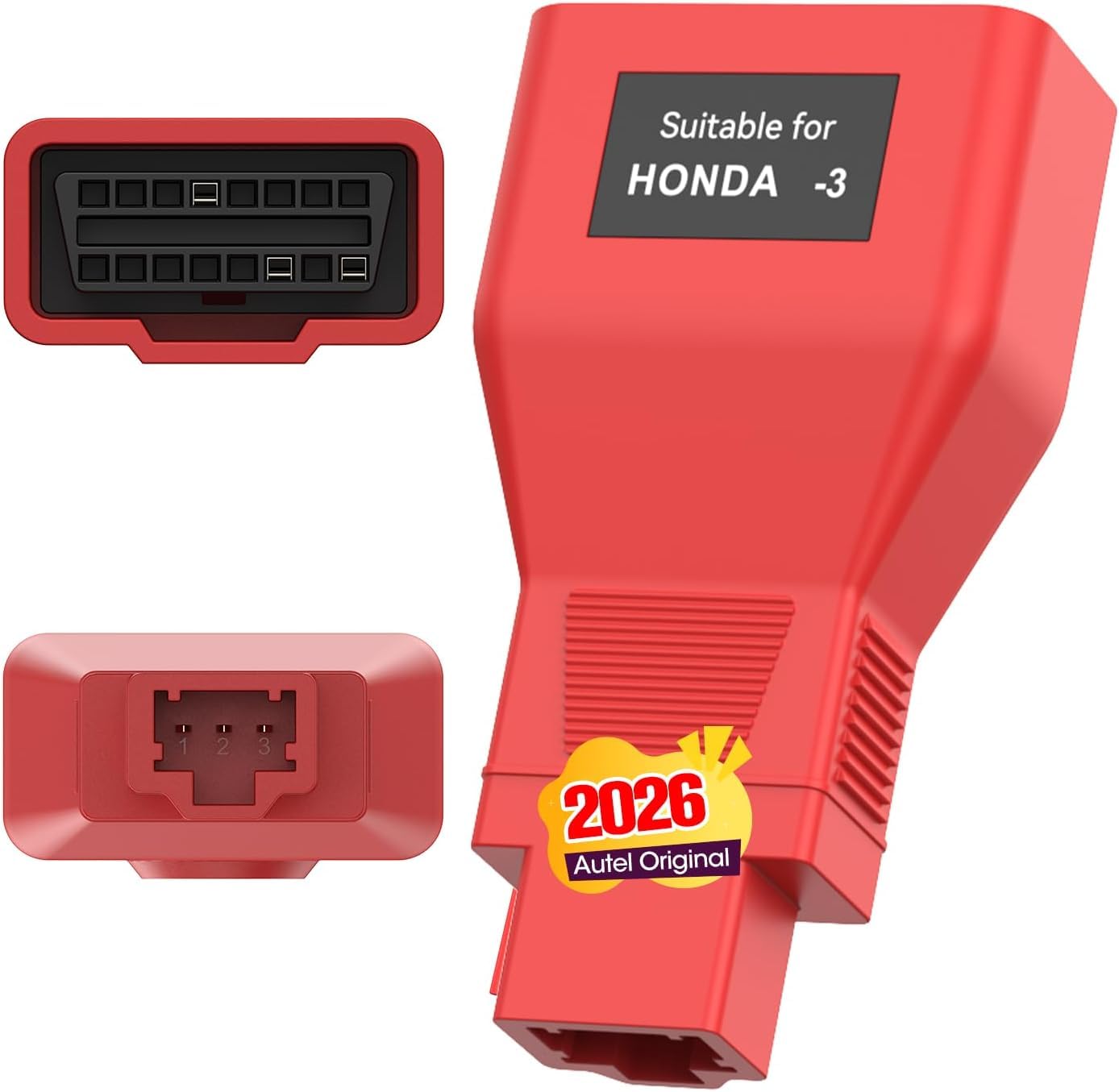 Adaptador OBDII Autel para escanear coches Honda con puerto de 3 pines 8
