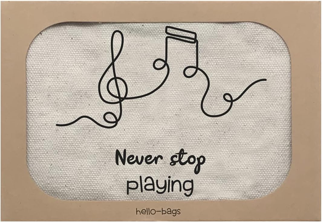 Hello-Bags. Makeup Bag/Wristlet Handbag. Exterior: 100% Cotton. Includes Zipper and Lining. Packed in a Gift Kraft Envelope. Model: “NEVERSTOP”. Color: Ecru. Measurements: 23 * 15,5 cm., Ecru, M,