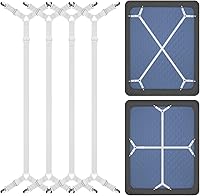 Vista 8 de ZHOUBIN Clips de tirantes para sábanas, correas de cama para cama individual, matrimonial, Queen, King – Mantiene las sábanas en su lugar