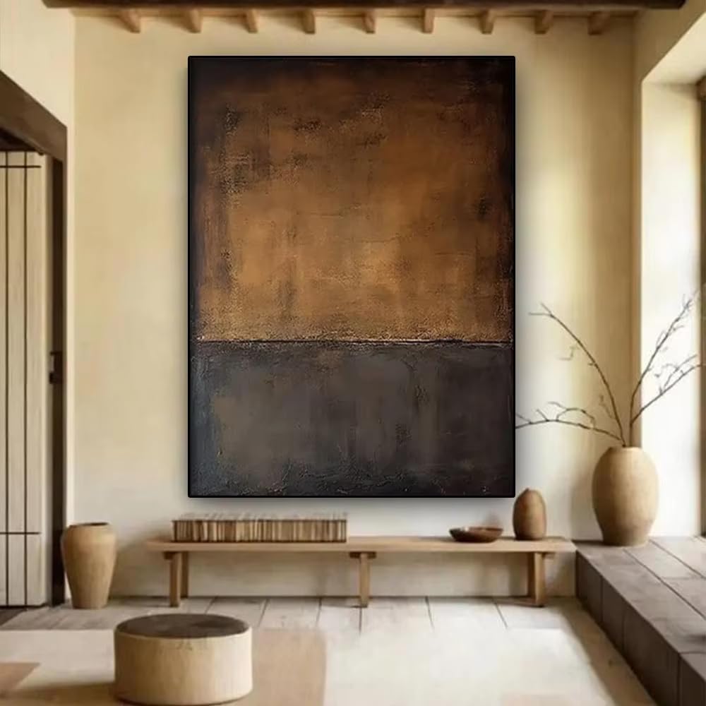 AEFOUU Canvas Wall Art Print Pictures Abstract Gold Foil Art Texture Canvas Painting Modern Home Living Room Decoration Mural(60x80cm/24x32in/Frameless)