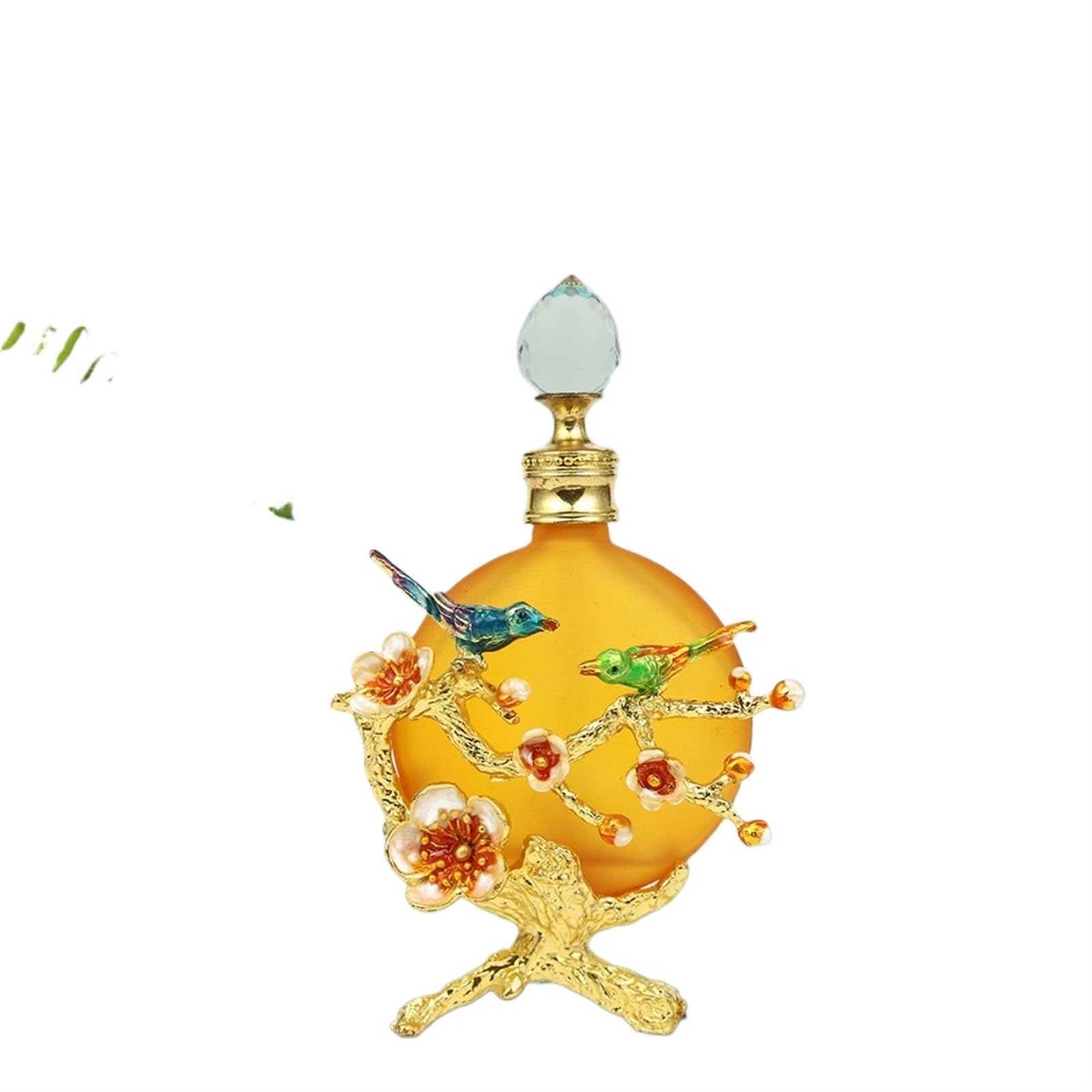 Botella de perfume vidrio 30 ml, artesanías con patrón flores, regalo for mujeres, botella decorativa elegante, vintage Para Baños Y Tocadores
