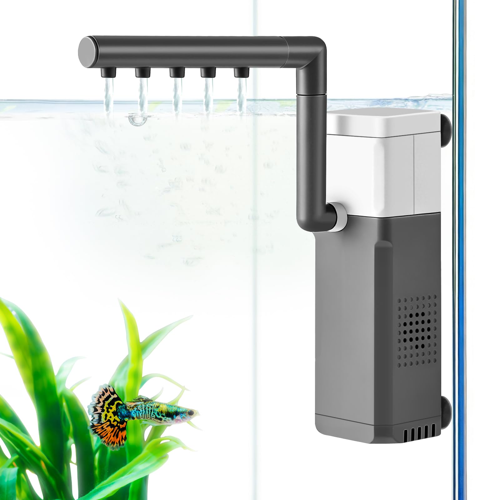 Amazon | FEDOUR 3W 静音ミニ水槽フィルターやさしい水流 エビ・稚魚