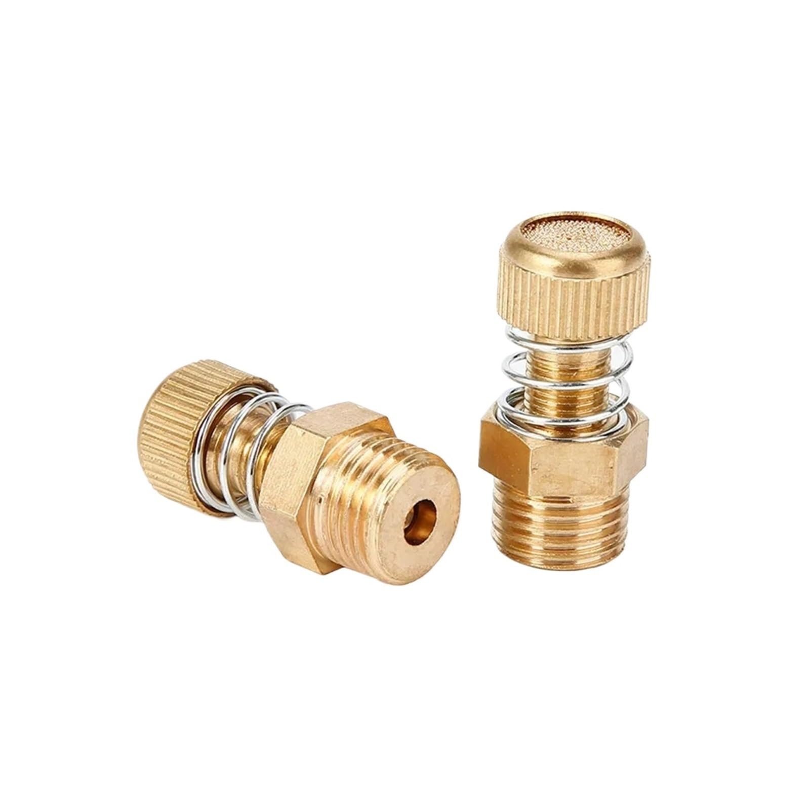 Silenziatori pneumatici in ottone Silenziatore aria di scarico con regolatore di flusso Valvola a farfalla silenziatrice Silenziatore pneumatico rapido in ottone 1/8 1/4(3l8,10PCS)