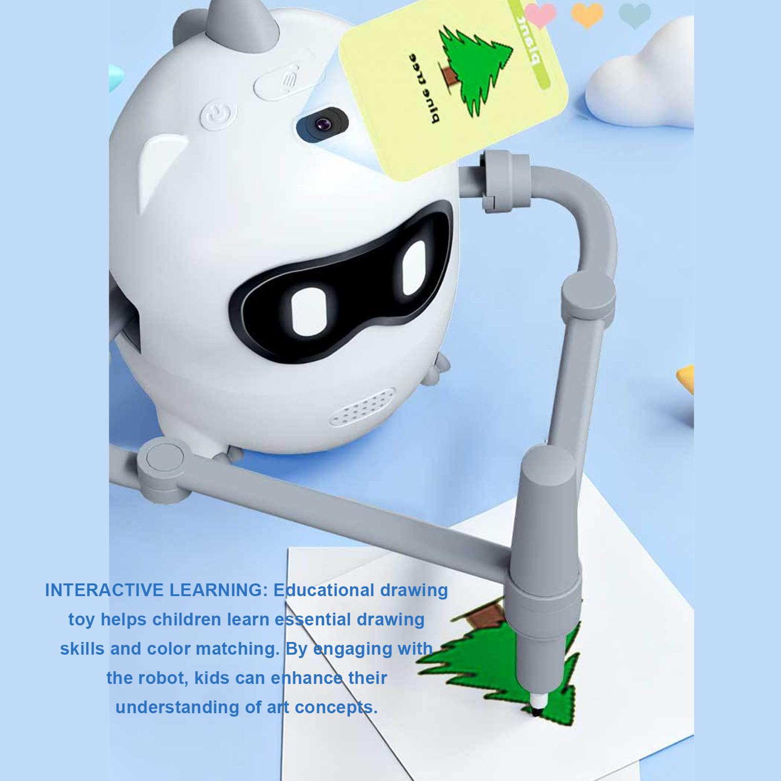 Topiky Robot de Pintura Interactivo Educativo, Juguete con Múltiples Modos para Dibujo de Niños, Regalo de Aprendizaje Creativo para Niños