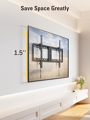 Miniatura 3 de Mounting Dream Soporte de pared inclinable para la mayoría de televisores de 42 a 84 pulgadas, soporte de pared universal con diseño de perfil bajo,