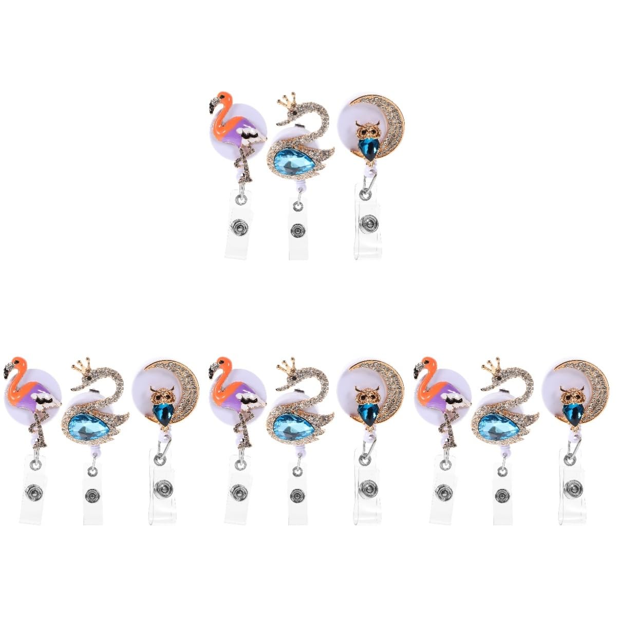 Tofficu 4 Ensembles Boucle Facile Pour Animaux Bureautique Accessoires Badge Prenom Agrafe Longes Pour Badges D'identification Clip Pour Badge Rotatif Porte-badge Manteau 3 Pièces * 4