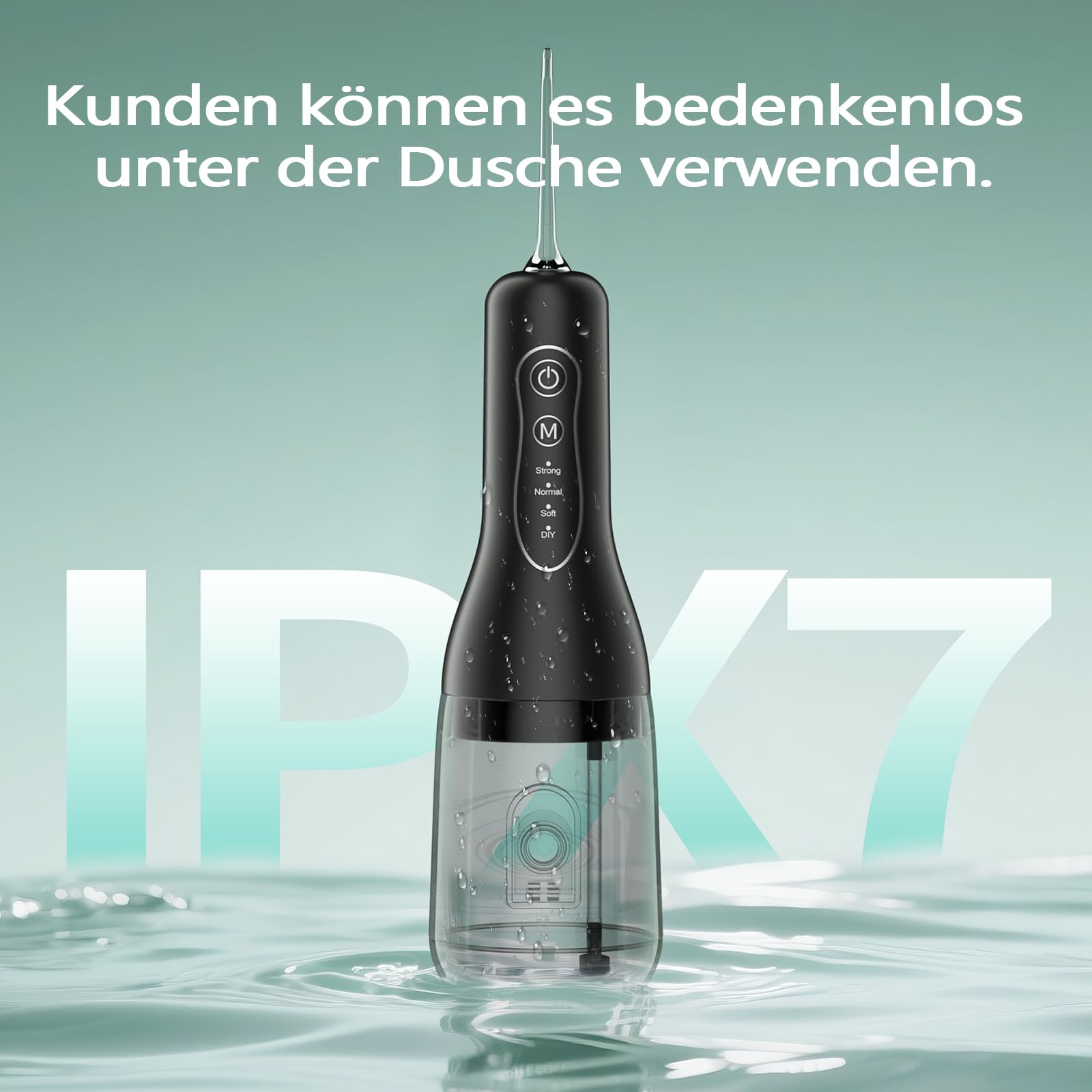 OasiSmile Munddusche Kabellos Elektrisch, 40 Tage Akku, Zuhause & Reise