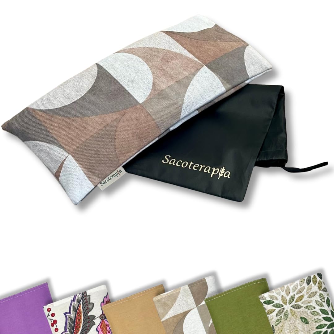 Bolsa de Semillas 30x15 cm para Microondas – Cojín Térmico Natural Calor o Frío – Alivia Dolores y Estrés – Romero, Lavanda y Trigo – SACOTERAPIA