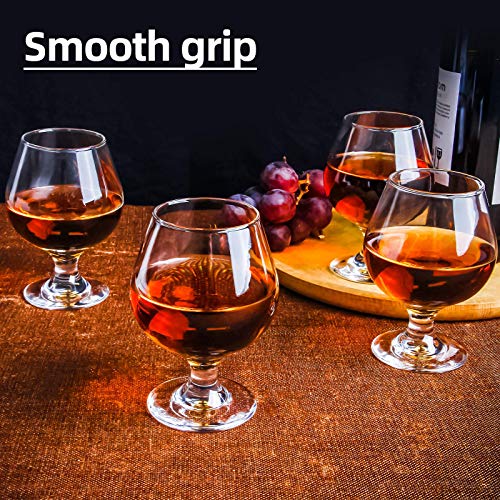 Brandy Snifters Glass (12oz Set of 6), Classic Stemmed Snifter Glasses, Cognac Snifters Set Perfect for Scotch & Bourbon & Whiskey and Spirits, Short Beer Tasting Glasses, Lead-Free - Thumbnail 5