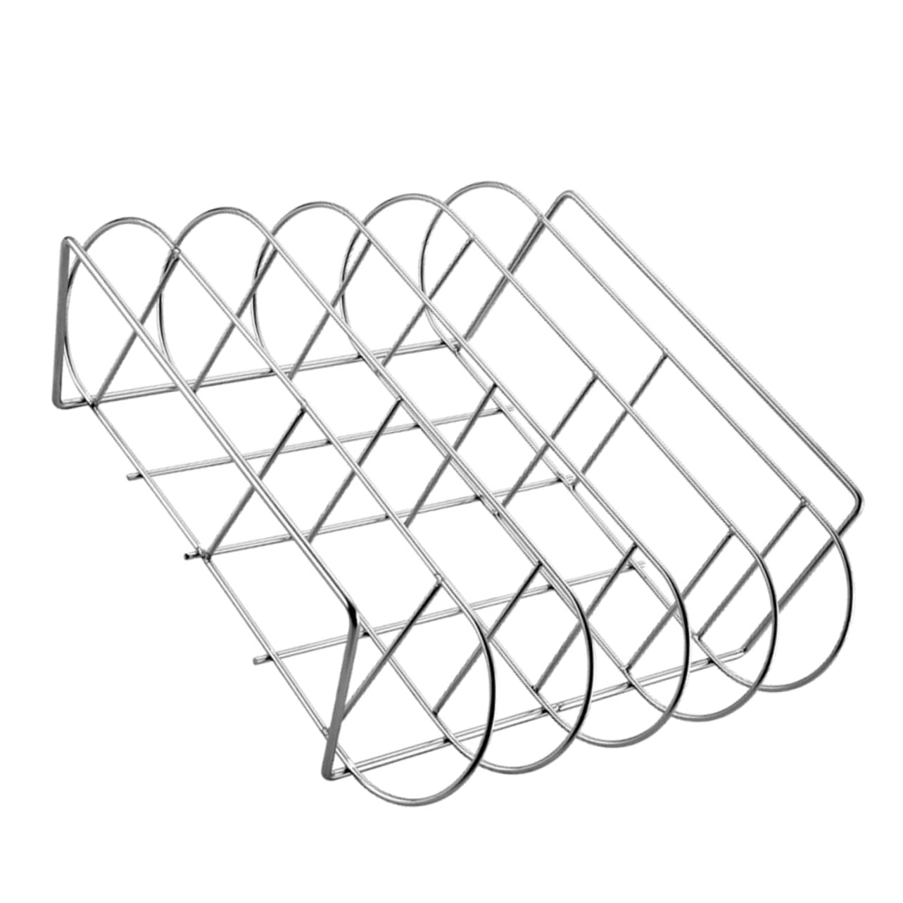 TOYANDONA Griglia in Acciaio Inox per Barbecue Supporto per Costolette in Piedi Utensile Barbecue per Grigliate all’Aperto Resistente per Feste Picnic in Giardino