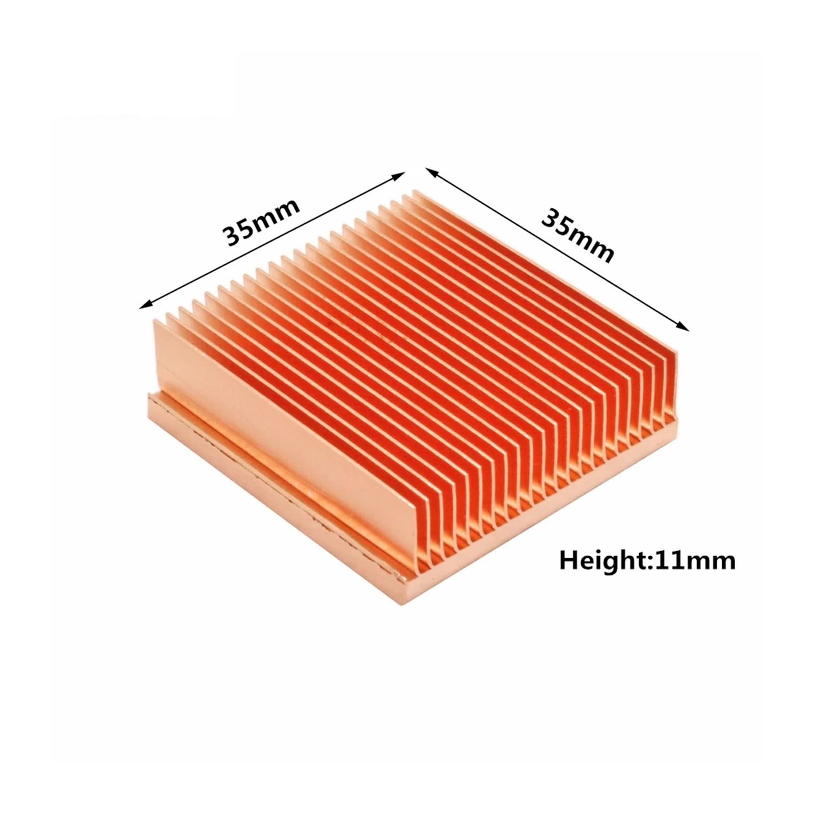 Dissipatori di calore, Dispositivo di raffreddamento del radiatore dissipatore calore in rame puro 2s 35x35x11mm