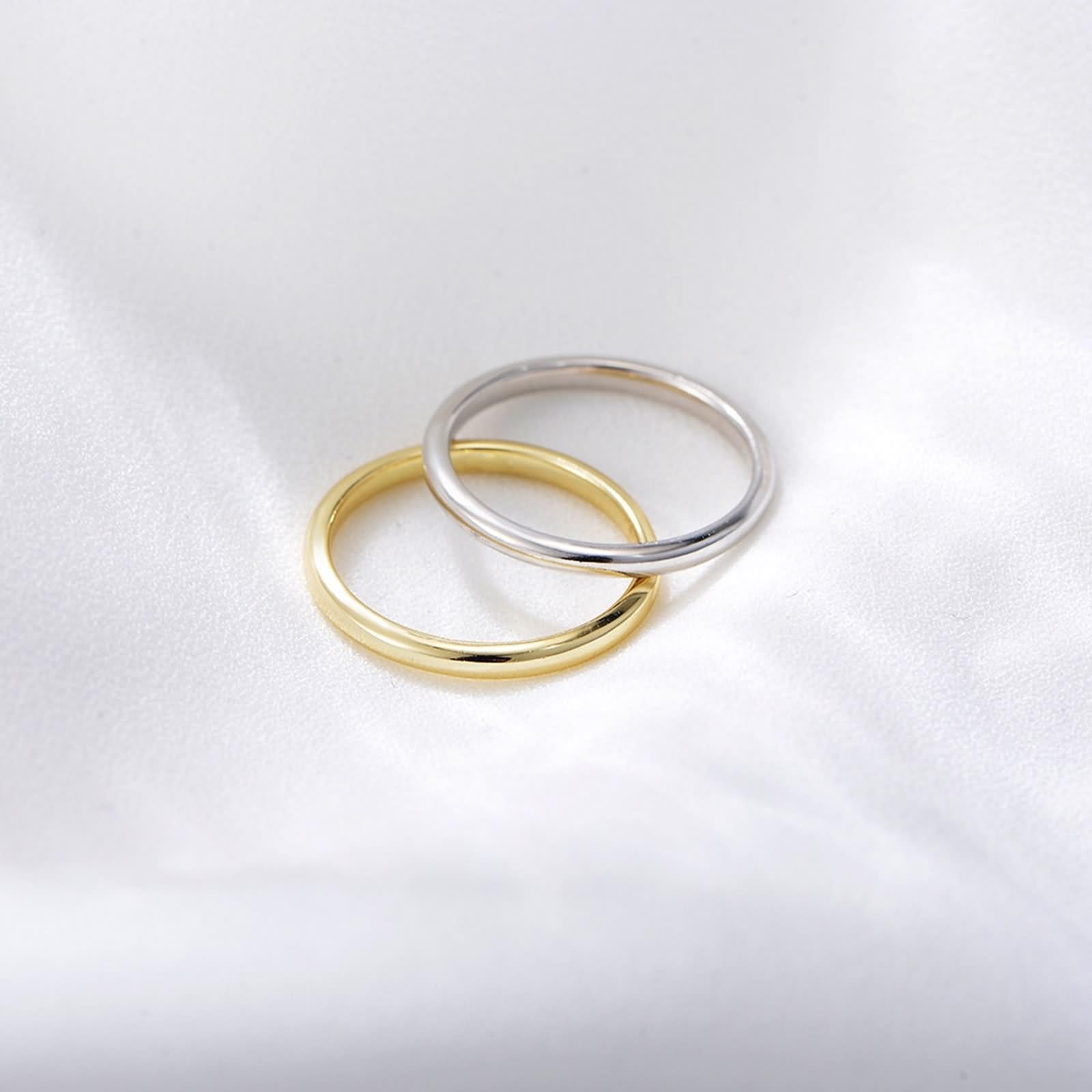 Anello da donna in oro bianco 9 K, misura 65 (20,7)
